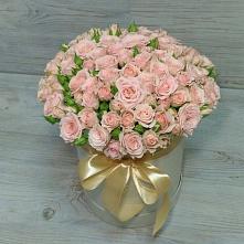 Цветочная композиция из Розы в шляпной коробке #REPLACE_PRED# Мраково Кугарчинский район