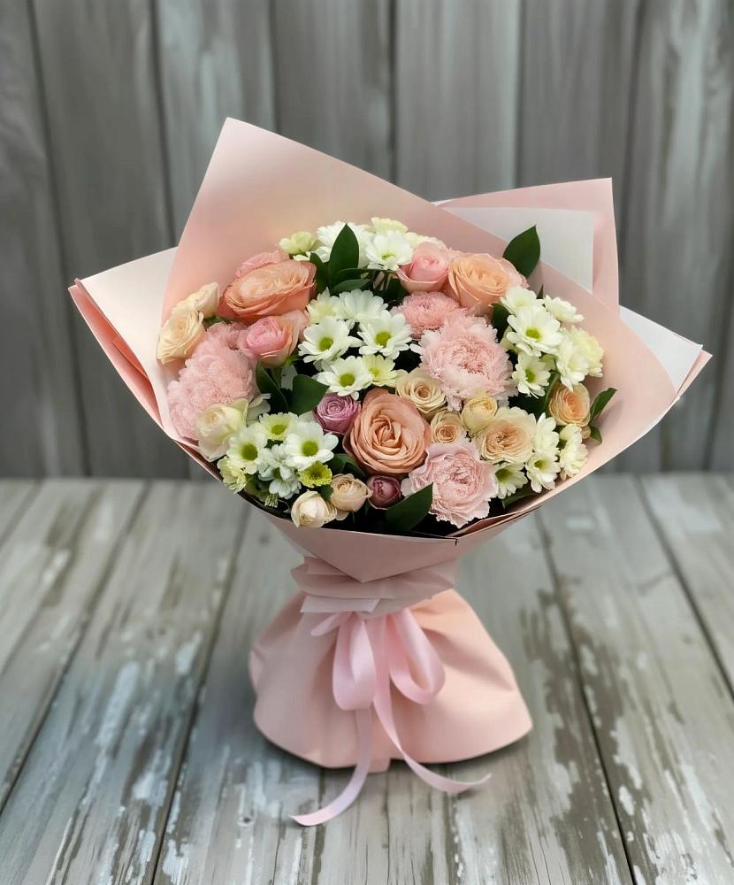 Букет цветов из: Гвоздики, Розы и Хризантемы в Мраково Кугарчинский район