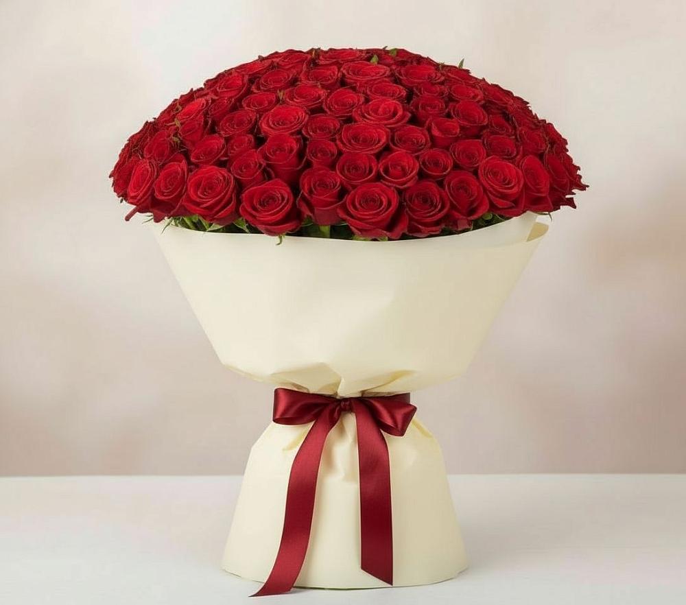 Букет 101 Красная роза Милано в Мраково Кугарчинский район