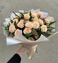 Букет Кремовые розы Латте в Мраково Кугарчинский район