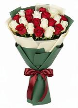 Букет Микс из красных и белых роз #REPLACE_PRED# Мраково Кугарчинский район