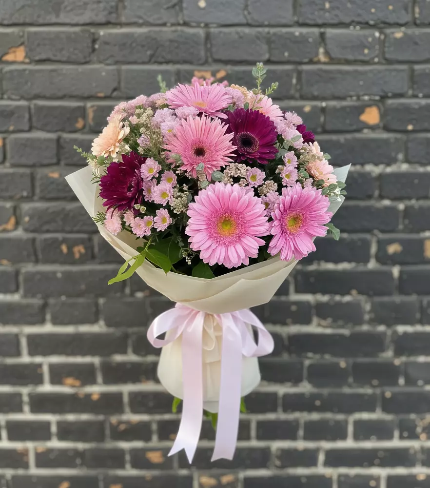 Букет цветов из: Герберы и Хризантемы в Мраково Кугарчинский район