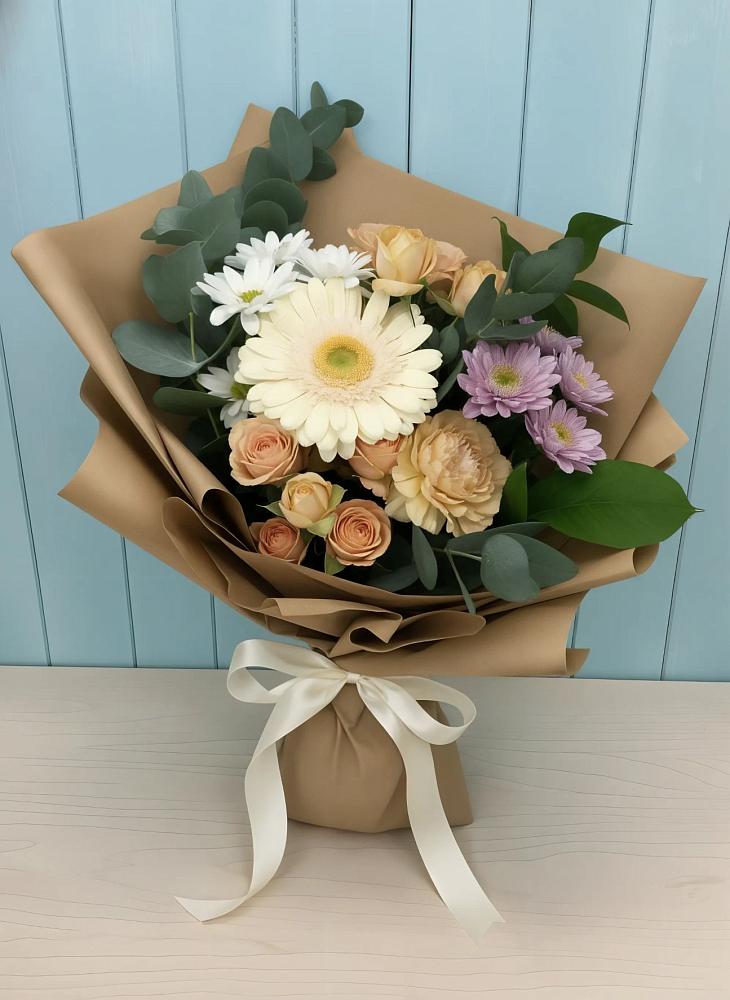 Букет цветов из: Герберы и Хризантемы в Мраково Кугарчинский район