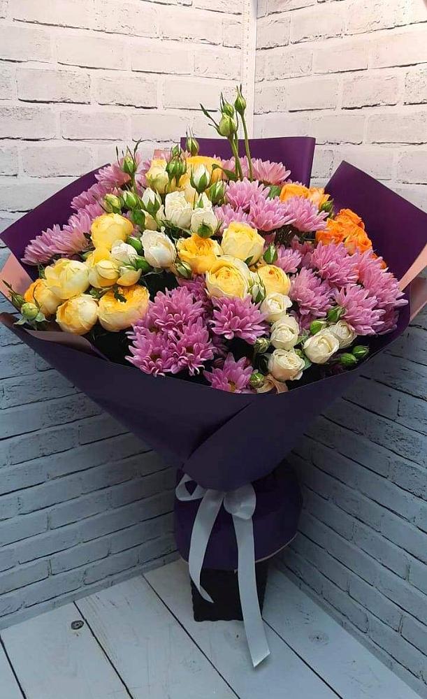 Букет цветов из: Хризантемы и Розы в Мраково Кугарчинский район