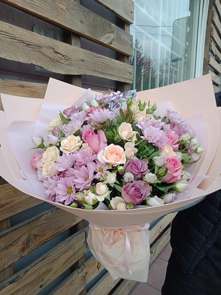 Букет цветов из: Розы и Хризантемы в Мраково Кугарчинский район