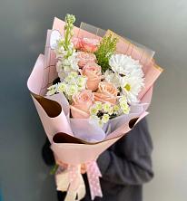 Букет цветов из:  Хризантемы и Розы в Мраково Кугарчинский район