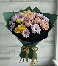 Букет цветов из:  Хризантемы и Розы в Мраково Кугарчинский район