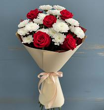 Букет цветов из:  Розы и Хризантемы в Мраково Кугарчинский район