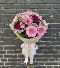Букет цветов из:  Герберы и Хризантемы в Мраково Кугарчинский район