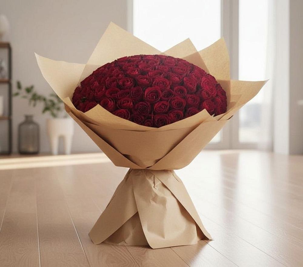 Букет 101 Красная роза в Мраково Кугарчинский район