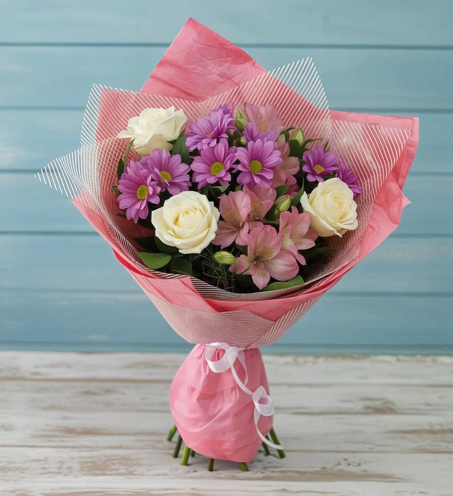 Букет цветов из: Герберы в Мраково Кугарчинский район