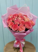 Букет 15 Розовых роз Равель в Мраково Кугарчинский район