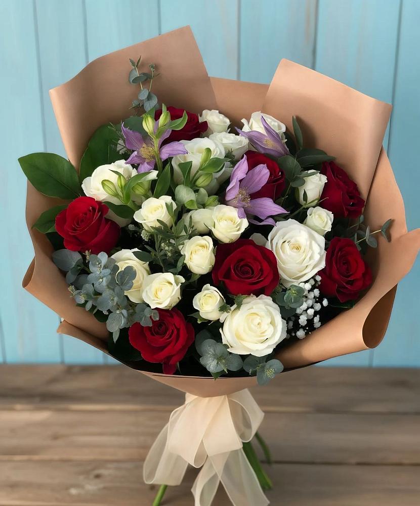 Букет цветов из: Розы и Альстромерии в Мраково Кугарчинский район