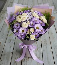 Букет цветов из:  Хризантемы и Розы в Мраково Кугарчинский район