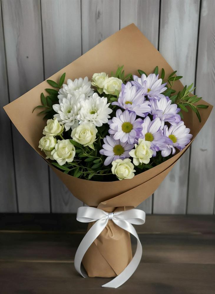 Букет цветов из: Хризантемы и Розы в Мраково Кугарчинский район