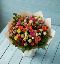 Букет Микс из разноцветных кустовых роз #REPLACE_PRED# Мраково Кугарчинский район