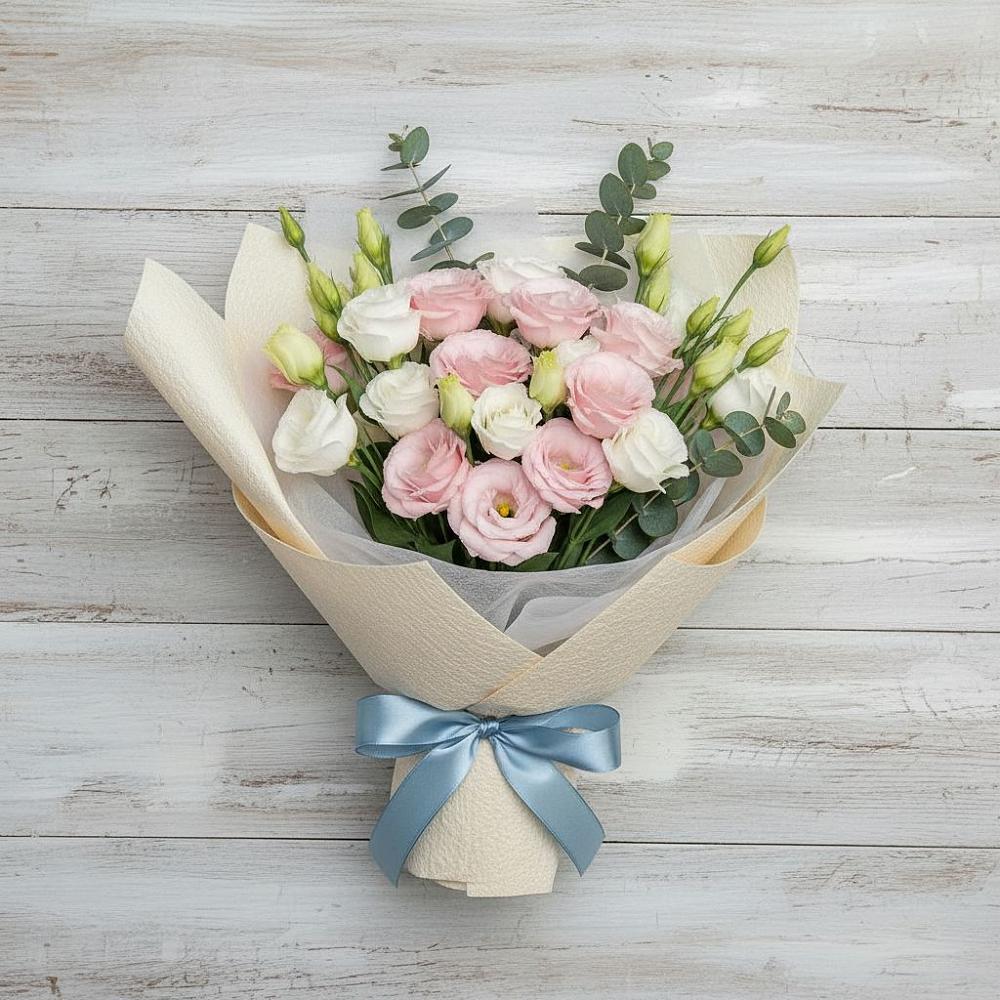 Букет цветов из: Лизиантусы в Мраково Кугарчинский район